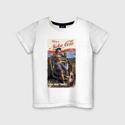 Футболка хлопковая детская Nuka Cola - raid your first!, цвет: белый