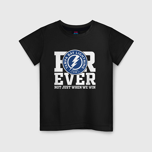 Детская футболка Тампа Бэй Лайтнинг Tampa Bay Lightning FOREVER NOT / Черный – фото 1