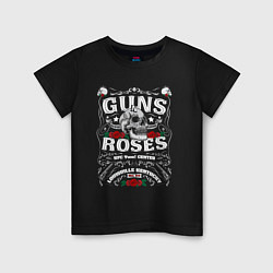 Футболка хлопковая детская GUNS N ROSES РОК, цвет: черный