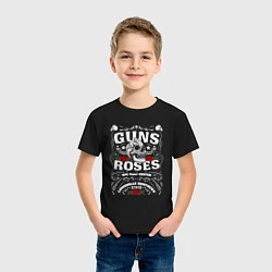 Футболка хлопковая детская GUNS N ROSES РОК, цвет: черный — фото 2