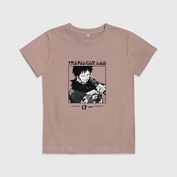 Футболка хлопковая детская Ван-Пис, Трафальгар Ло Trafalgar Law, цвет: пыльно-розовый