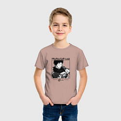 Футболка хлопковая детская Ван-Пис, Трафальгар Ло Trafalgar Law, цвет: пыльно-розовый — фото 2