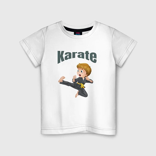 Детская футболка Карате , дизайн футболки для детей / Белый – фото 1