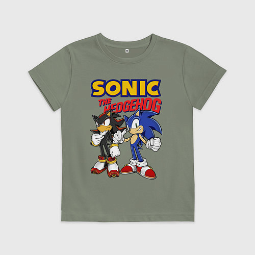 Детская футболка ЕЖ СОНИК SONIC THE HEDGEHOG / Авокадо – фото 1