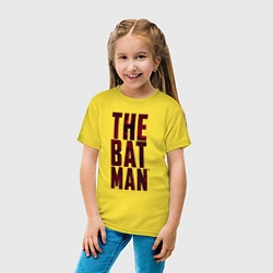 Футболка хлопковая детская The Batman Text logo, цвет: желтый — фото 2