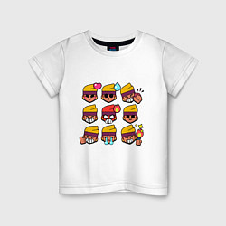 Детская футболка Значки на Амбер Пины Бравл Старс