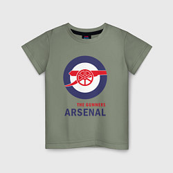Футболка хлопковая детская Arsenal The Gunners, цвет: авокадо