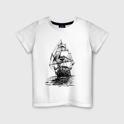 Детская футболка Pacific ocean Frigate / Белый – фото 1