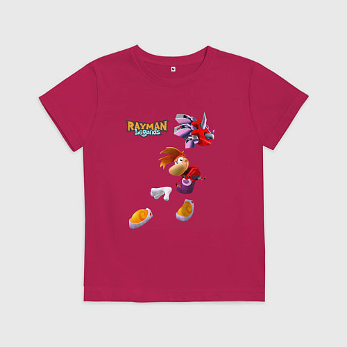 Детская футболка Rayman в прыжке / Маджента – фото 1