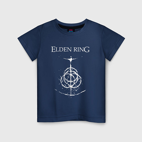 Детская футболка Elden ring лого / Тёмно-синий – фото 1