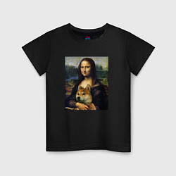 Детская футболка Shiba Inu Mona Lisa