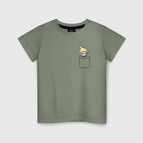 Детская футболка Клауд в кармане / Авокадо – фото 1