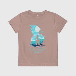 Футболка хлопковая детская Клауд Страйф, цвет: пыльно-розовый
