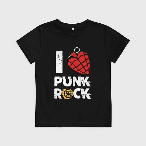 Детская футболка I LOVE PUNK ROCK / Черный – фото 1