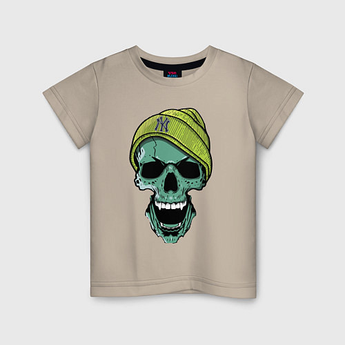 Детская футболка New York Yankees Cool skull / Миндальный – фото 1