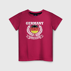 Футболка хлопковая детская Футбол Германия, цвет: маджента