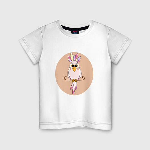 Детская футболка Милая птичка / Белый – фото 1