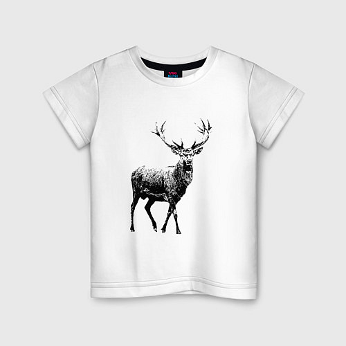 Детская футболка Черный олень Black Deer / Белый – фото 1