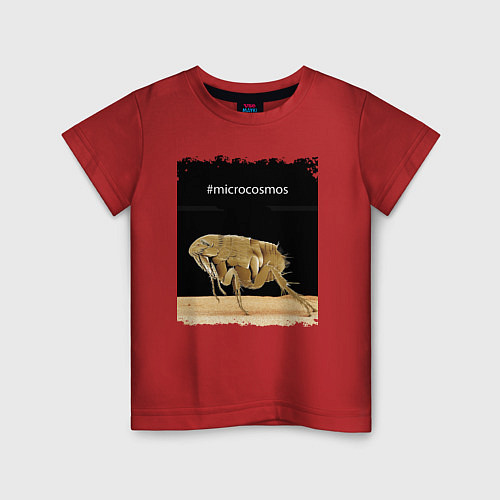Детская футболка Микрокосмос Блоха / Красный – фото 1