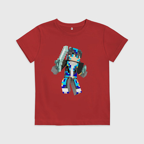 Детская футболка Minecraft Warrior! / Красный – фото 1