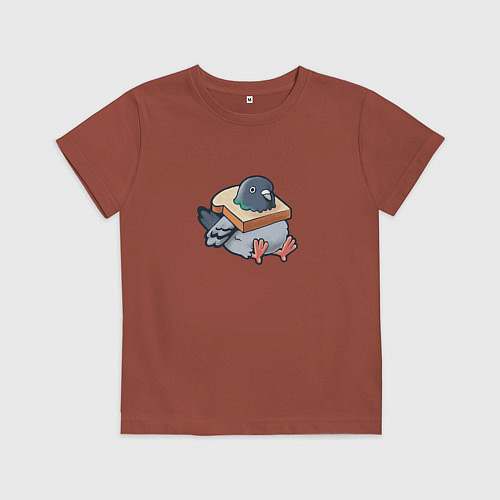 Детская футболка Hungry Pigeon / Кирпичный – фото 1