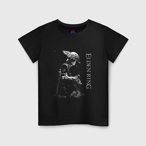 Детская футболка ELDEN RING - Раненая ВАЛЬКИРИЯ / Черный – фото 1