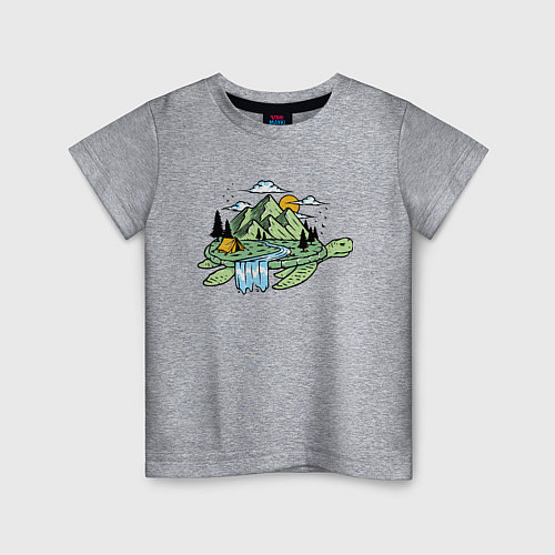 Детская футболка Береги нашу планету! / Меланж – фото 1