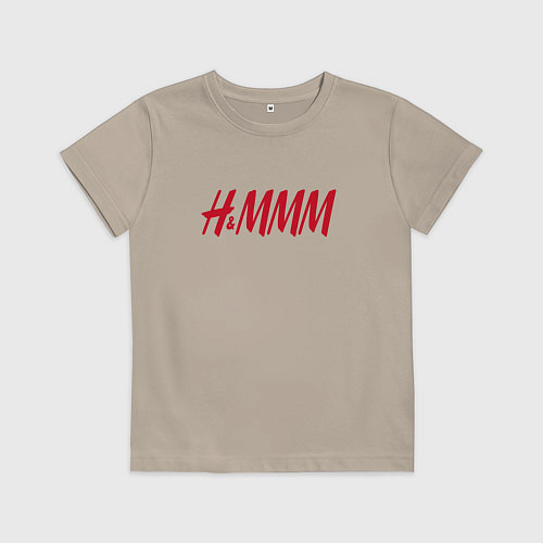 Детская футболка H&MMM LOGO / Миндальный – фото 1