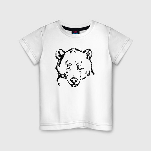 Детская футболка Black bear / Белый – фото 1