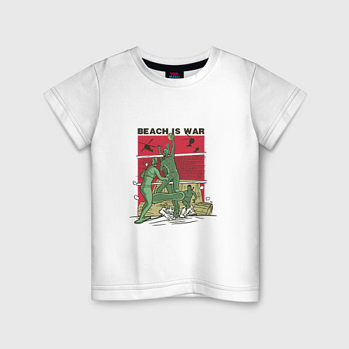 Детская футболка Beach Is War / Белый – фото 1