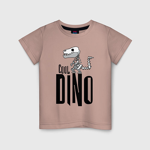 Детская футболка Cool Dino! / Пыльно-розовый – фото 1