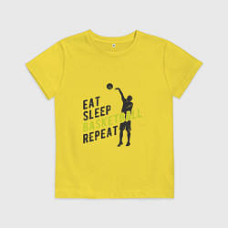 Футболка хлопковая детская Basketball Day, цвет: желтый