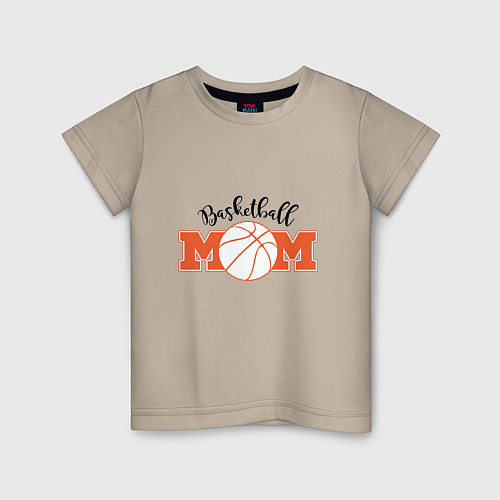 Детская футболка Basketball Mom / Миндальный – фото 1