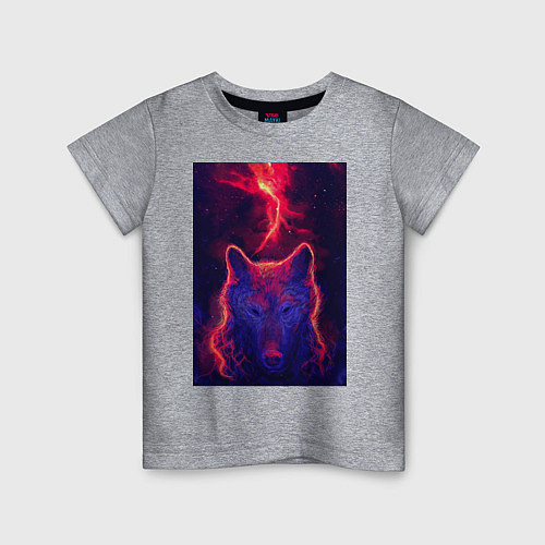 Детская футболка Огненная морда / Меланж – фото 1