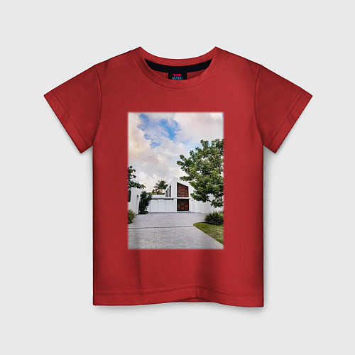 Детская футболка Белый Дом Загородом / Красный – фото 1