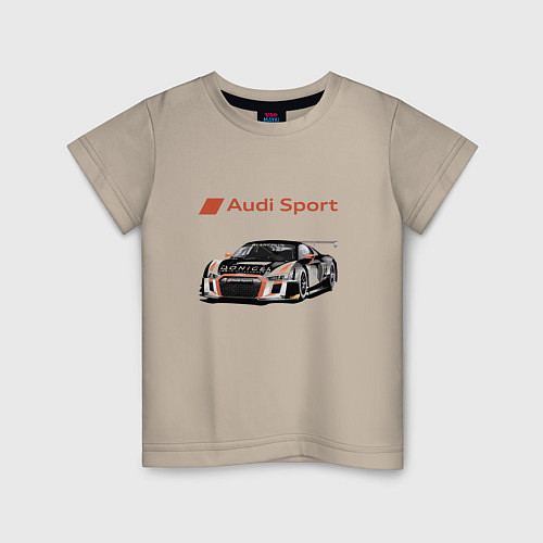 Детская футболка Audi Motorsport Racing team / Миндальный – фото 1