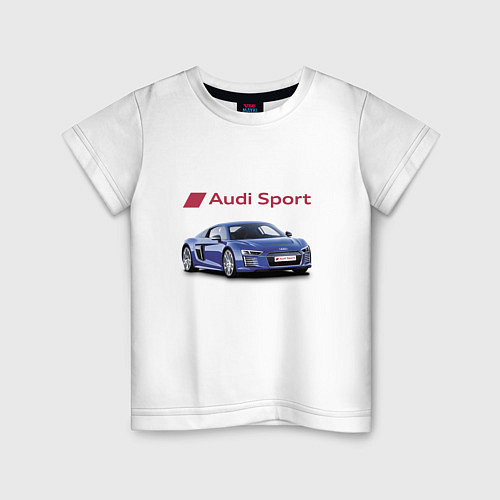 Детская футболка Audi sport Racing / Белый – фото 1