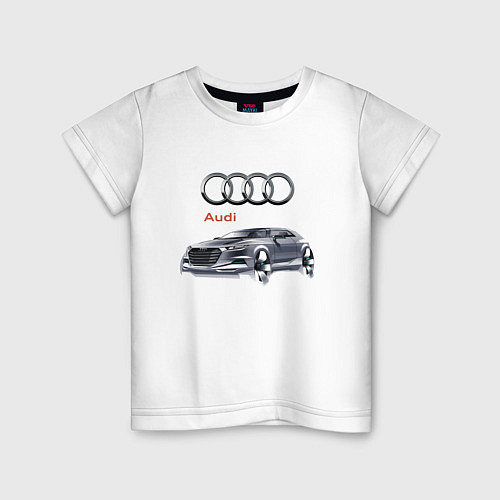 Детская футболка Audi Germany Car / Белый – фото 1