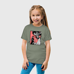 Футболка хлопковая детская Луффи против Кайдо One Piece, цвет: авокадо — фото 2