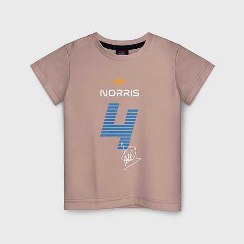 Детская футболка Ландо Норрис 4 / Пыльно-розовый – фото 1