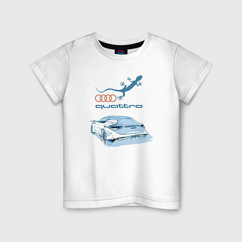 Детская футболка Audi quattro Lizard Concept Design / Белый – фото 1