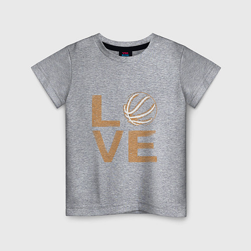 Детская футболка Basket - Love / Меланж – фото 1