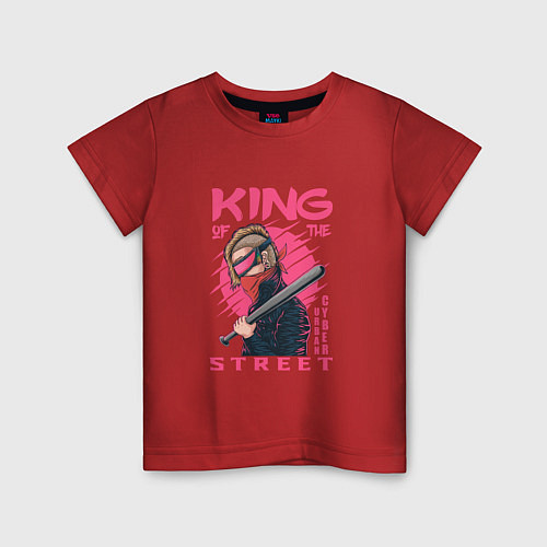 Детская футболка Cyberpunk King of the street / Красный – фото 1