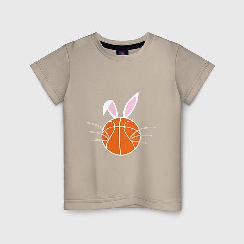 Детская футболка Basketball Bunny / Миндальный – фото 1