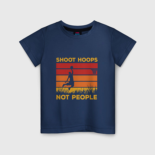 Детская футболка Shoot hoops / Тёмно-синий – фото 1