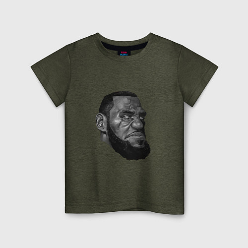 Детская футболка Angry LeBron / Меланж-хаки – фото 1