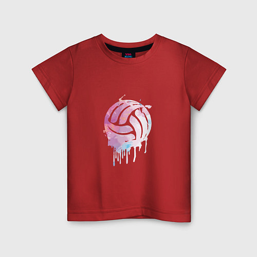 Детская футболка Volleyball Colors / Красный – фото 1