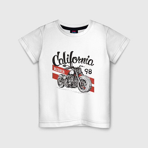 Детская футболка California Rider Motorcycle Races / Белый – фото 1