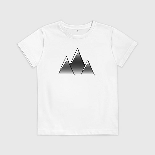 Детская футболка Горные Вершины и Пики / Белый – фото 1
