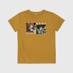 Футболка хлопковая детская Иватани х Рафталия, цвет: горчичный